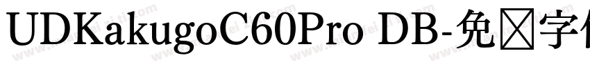 UDKakugoC60Pro DB字体转换